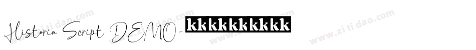 Historia Script DEMO字体转换